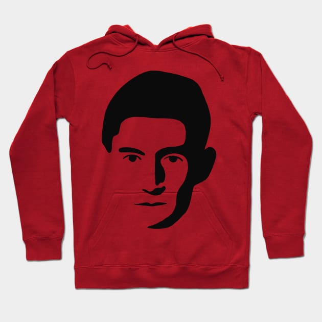 Franz Kafka Minimal Stencil Portrait Hoodie by isstgeschichte